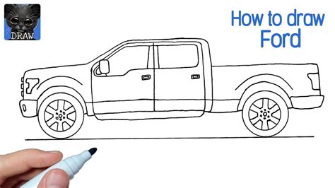 How to Draw a Ford F-150 Pickup Truck Easy - YouTube