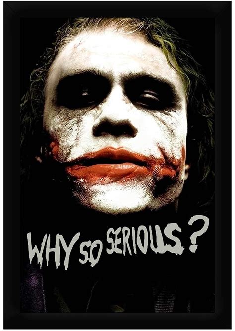 Braj Art Gallery Heath Ledger Joker Why So Serious Framed Poster Size ...