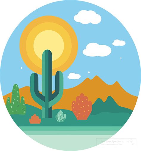 Geography Clipart-visual characteristics of desert biome