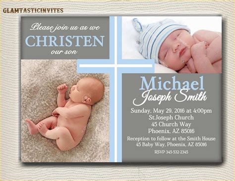 Free Christening Invitation Template for Baby Boy Of Baptism Invitation Baby Baptism Invitations ...