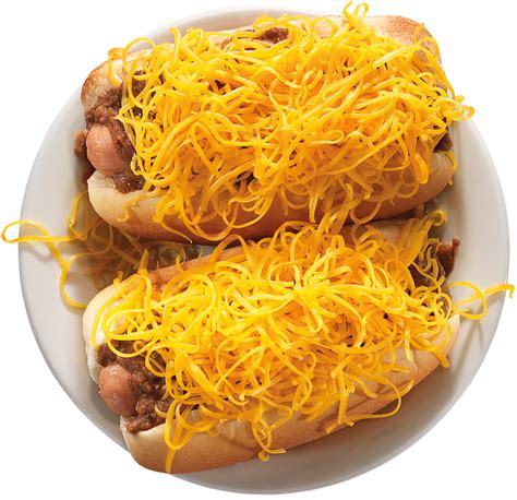 Overhead Coney – Cheese Coneys are served on freshly steamed buns. Sour Cream Potatoes, Steamed ...