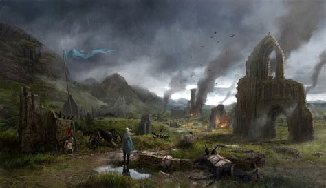 Wallpaper : fantasy art, medieval, ruins 1920x1106 - lumberjacck - 1847377 - HD Wallpapers ...