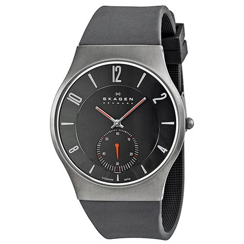 Skagen Denmark Grey Silicone Men's Watch 805XLTRM 768680128222 - Watches, Other - Jomashop