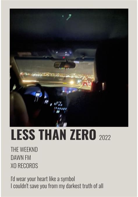 Less Than Zero Poster | The weeknd album cover, Music poster ideas, The weeknd songs