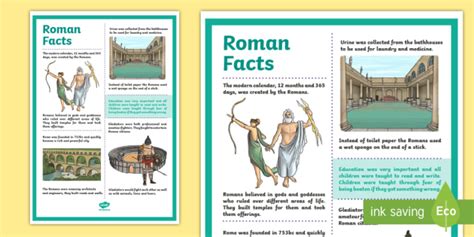 Roman Facts Poster for Kids | Roman Poster