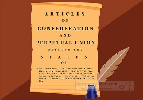 signing articles of confederation with quill ink clipart - Classroom ...