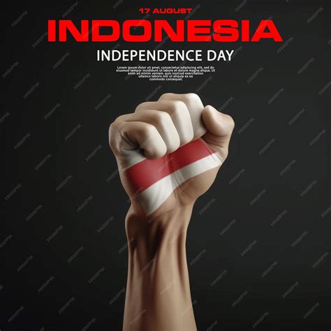 Premium PSD | Happy indonesia independence day celebration