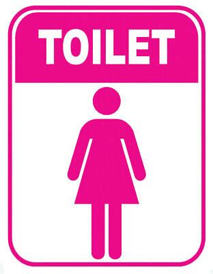 Female WC Toilet Self Adhesive Gloss Vinyl Sticker Notice Sign 160mm x 125mm | eBay