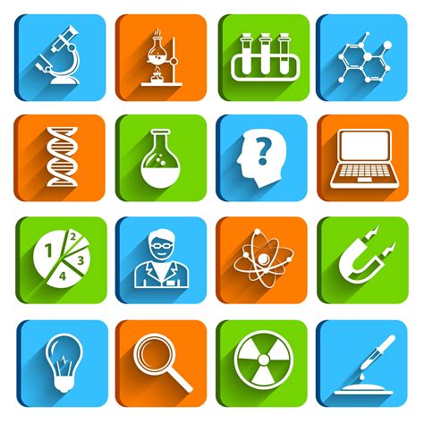 Science Laboratory Icons Set 435830 Vector Art at Vecteezy