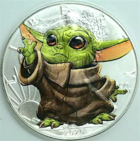 GROGU BABY YODA - Star Wars - American Silver Eagle 1oz 0,999 Silberdollar Münze EUR 85,26 ...