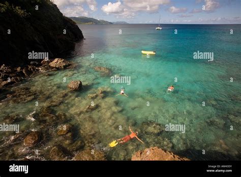 snorkeling in British Virgin Islands Stock Photo - Alamy