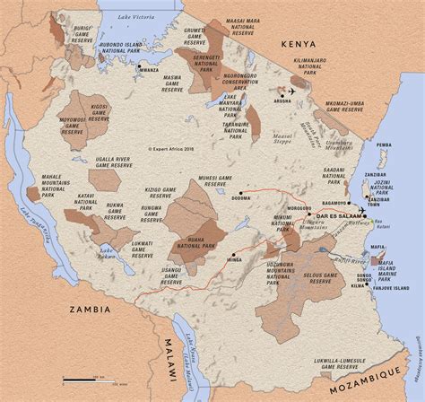 Umělecký Částečně Spoléhat se na tanzania safari map Rabování pro mě ...