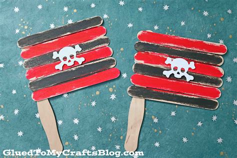 Popsicle Stick Pirate Flags