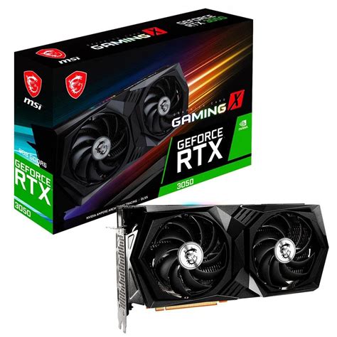 Placa de Vídeo RTX 3050 Gaming X 8G MSI NVIDIA Geforce, 8GB GDDR6, RGB ...