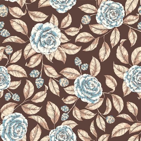 Premium Vector | Retro flowers seamless pattern