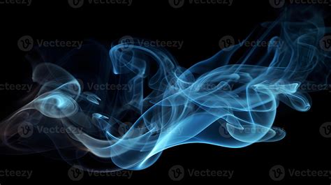 blue smoke effect abstract on black background , 23729502 Stock Photo ...