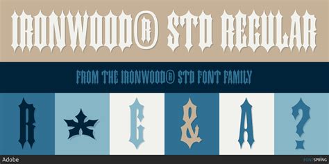 Similar Fonts To Ironwood® Std | Fontspring