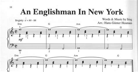 An-Englishman-In-New-York-Sheet-Music-Sting-(SheetMusic-Free-com).pdf | Muziek