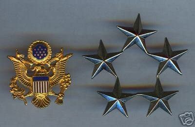 RARE FIVE STAR RANK INSIGNIA GENERAL OF THE ARMY - PAIR | #27236964