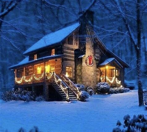 Cozy Log Cabin, Winter Cabin, Winter Cozy, Cabin In The Mountains, Cabins In The Woods, Wooden ...