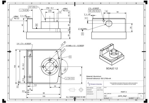 2D drawing of an example part | Download Scientific Diagram