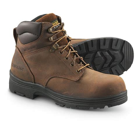 Men's Carolina® Waterproof 6" Work Boots, Copper - 211533, Work Boots ...