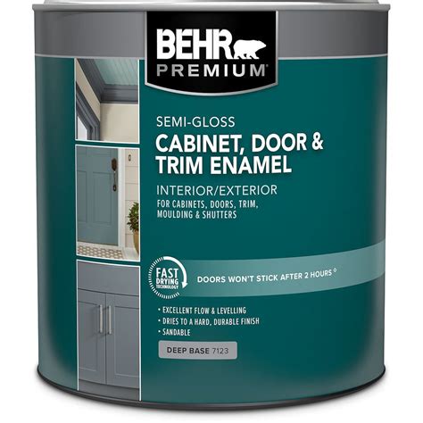 BEHR PREMIUM Cabinet & Trim Interior Semi-Gloss Enamel Paint - Deep ...