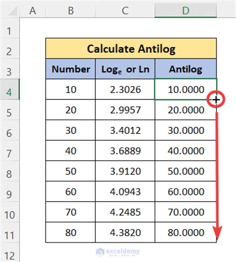 How to Calculate Antilog in Excel (With 3 Criteria) - ExcelDemy