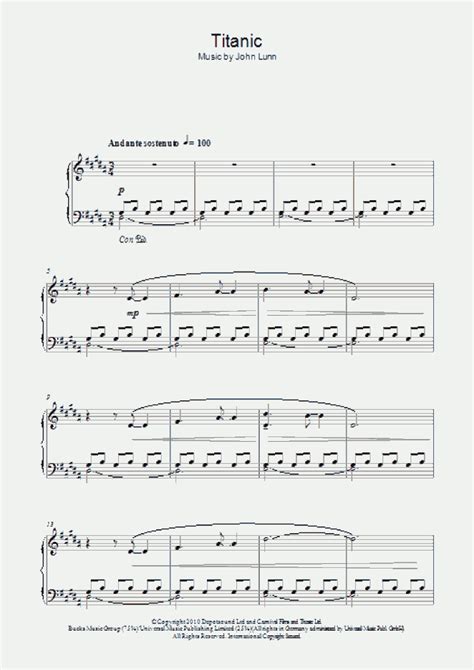 Titanic Piano Sheet Music | OnlinePianist