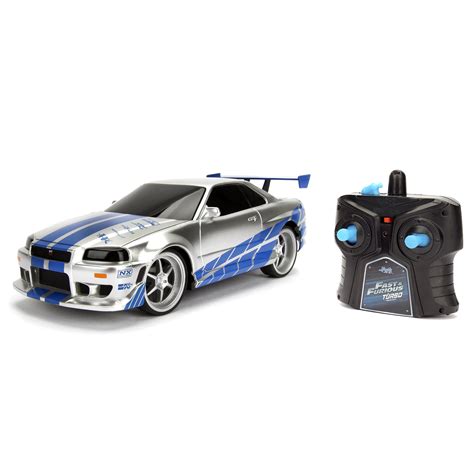 Jada Toys - Fast and Furious 1:24 Scale RC, Nissan Skyline GTR R34 - Walmart.com