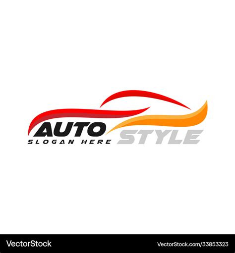 Auto style car logo design template modern Vector Image