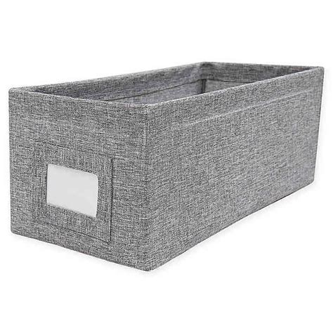 Textured Canvas Accessory Storage Bin in Grey | Bed Bath & Beyond | Accessories storage, Canvas ...