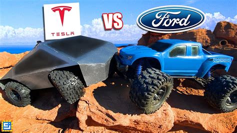 CYBERTRUCK vs FORD F150 REMATCH! TESLA CHEATED?! - YouTube