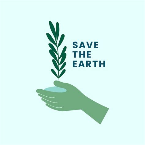 Free Vector | Save the earth and go green icon