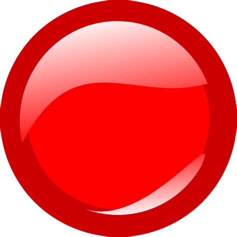 Red Circle Icon Glossy Sphere Vibrant Button Round Shape PNG | PNG All