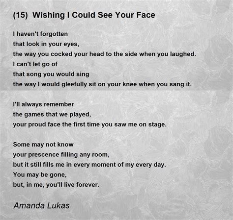 (15) Wishing I Could See Your Face - (15) Wishing I Could See Your Face ...