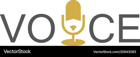 Microphone voice logo Royalty Free Vector Image