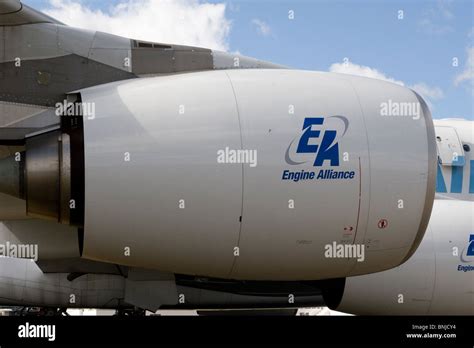 Cowling of Engine Alliance GP7200 Turbofan engine fitted to Airbus Stock Photo, Royalty Free ...