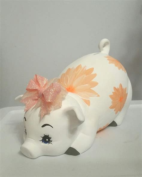 Piggy Bank/personalized Piggy Bank/girls Piggy Bank/ceramic - Etsy