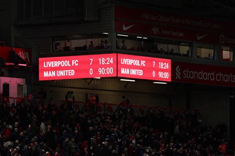 The scoreline of a historic match between Liverpool and Manchester United : r/soccerbanners