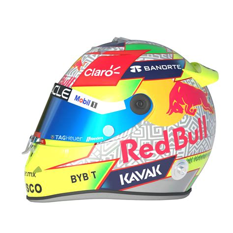 F1 Checo Perez Helmet 2023 - 3D Model by Cactus3D