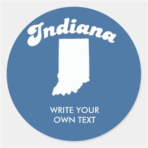 INDIANA STATE MOTTO T-SHIRT T-shirt Stickers | Zazzle