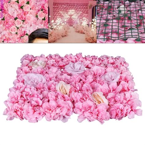 ARTIFICIAL SILK FLOWER Wall Panel Wedding Party Venue Background Floral ...