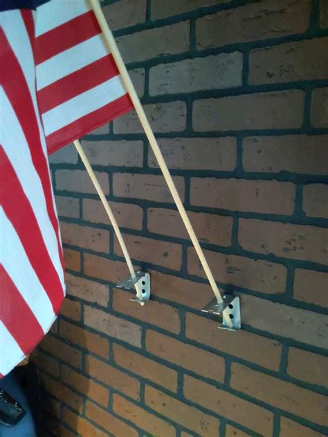 Simple DIY small flag holder - zinc punched flat bar | Flag holder, Diy ...