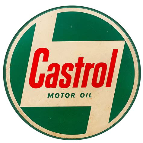 Vintage Castrol Motor Oil (Replica) /Aluminum Panel 11.75" Round Sign Castrol Oil, Aluminum ...