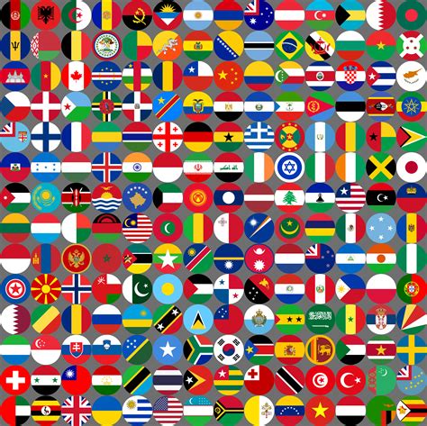 I redesigned 196 countries' flags optimally as circles. : r/vexillology