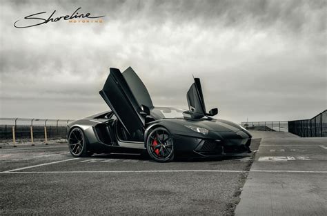 Matte Black Lamborghini Aventador Roadster by Shoreline Motoring - GTspirit