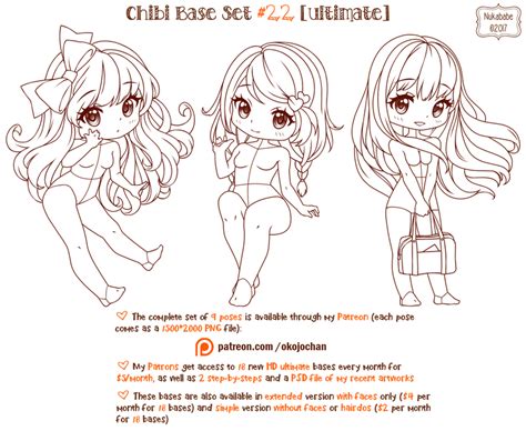 Chibi Pose Reference (Ultimate Chibi Base Set #22) by Nukababe on ...