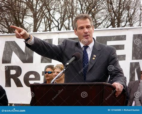 Senator Scott Brown at the Protest Editorial Image - Image of ...