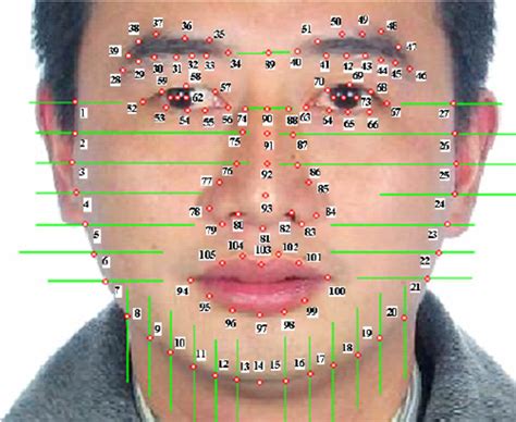 An example of facial feature points localization (105 points in total) | Download Scientific Diagram